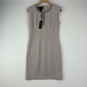 Kardashian Kollection Women’s Medium Pebble Grey Bodycon Dress – Sleeveless
